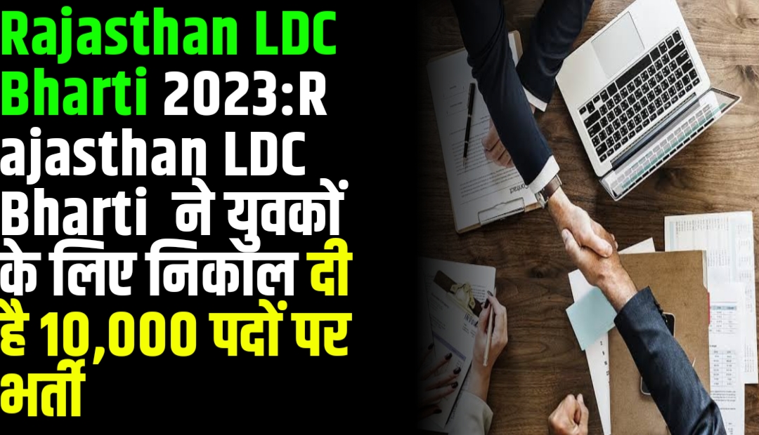 Rajasthan LDC Bharti 2023:Rajasthan LDC Bharti  ने युवकों के लिए निकाल दी है 10000 पदों पर भर्ती 